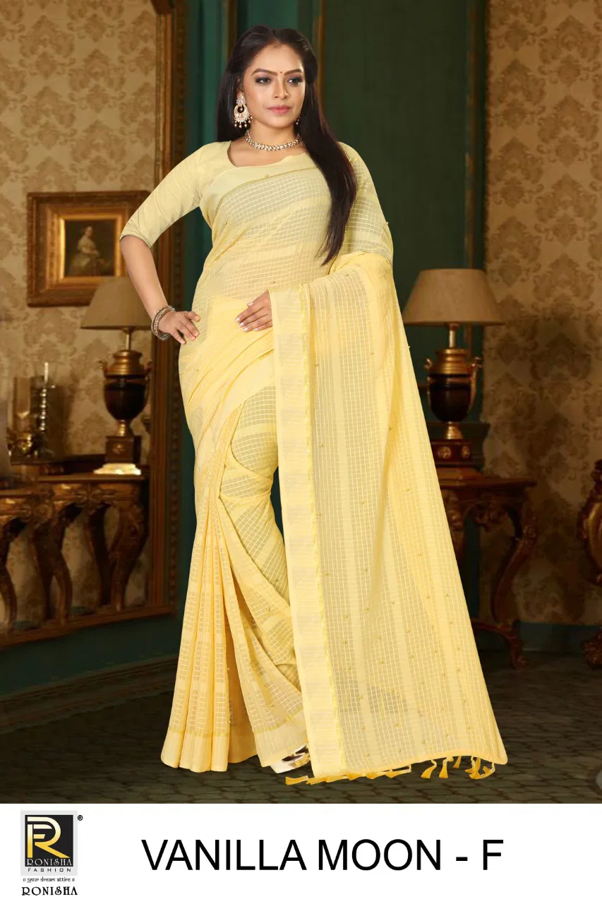 Ronisha Vanilla Moon New Exclusive Wear Georgette Latest Saree Collection